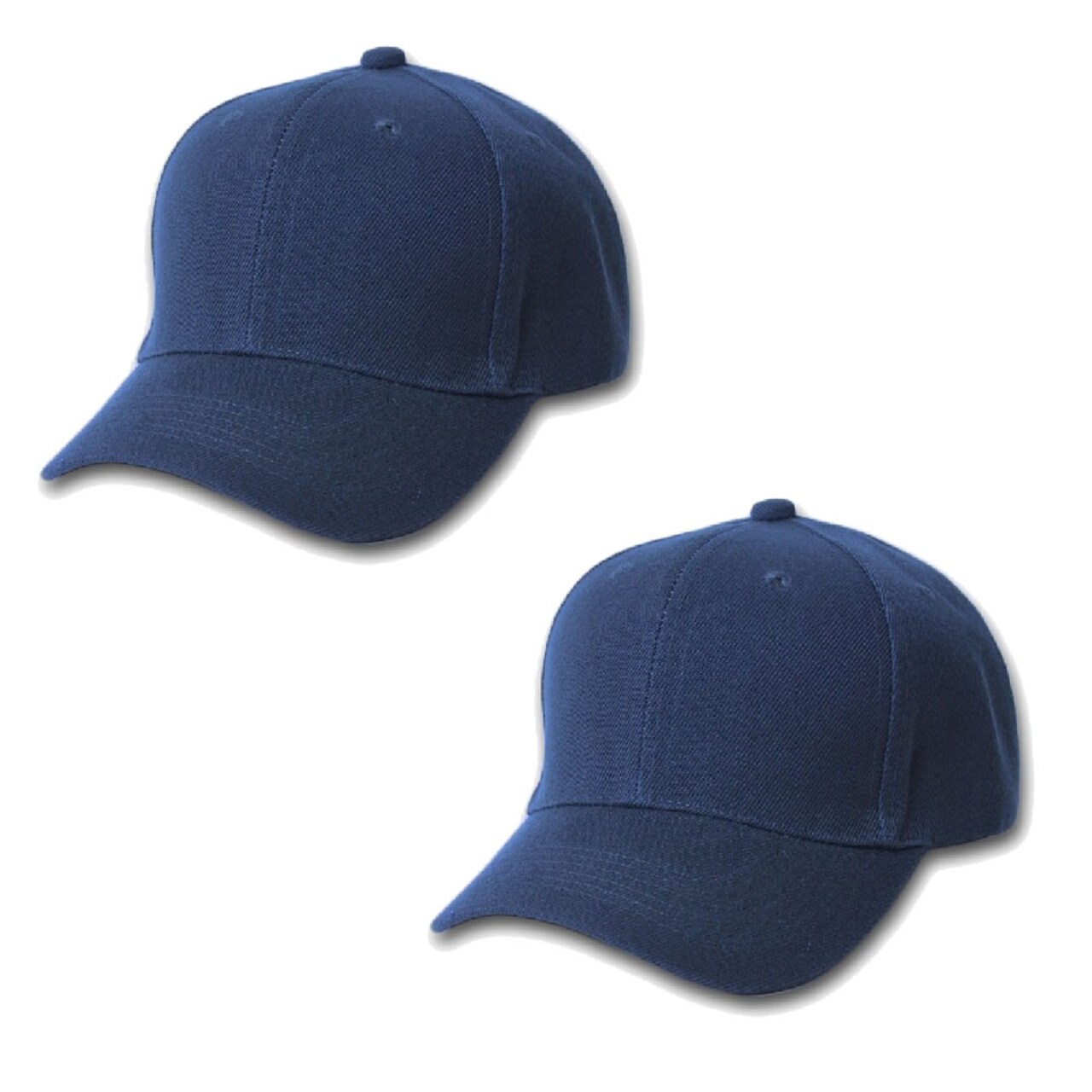 Mechaly Comfortable Solid Adjustable Unisex Baseball Cap Hat - 2 Pack